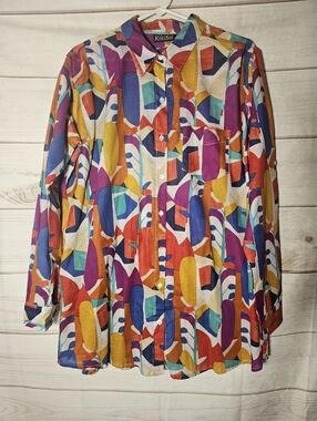Multi-Colored Barcelona KikiSol Oversized Boyfriend Shirt 